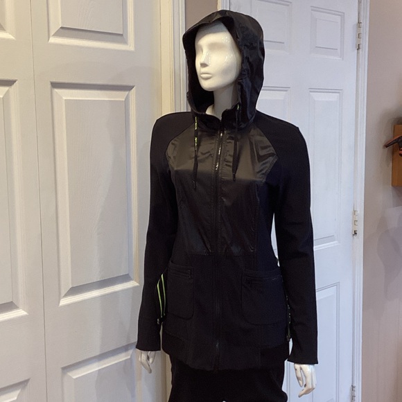 Marc Cain Women's Black Hooded Lightweight Jacket - Picture 5 of 10